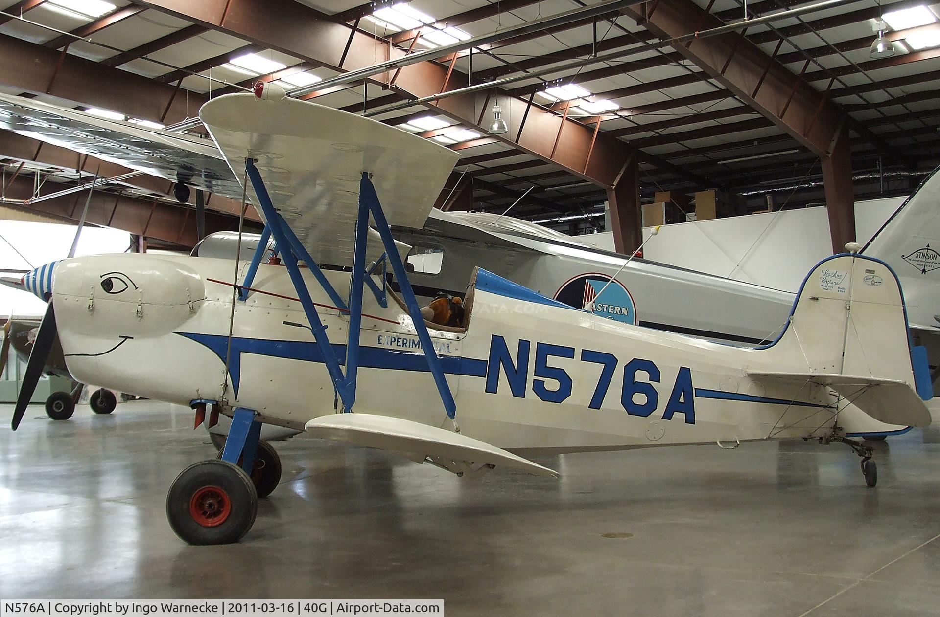 N576A, 1964 Bretthauer Lewann Biplane DD-1 C/N 1, Bretthauer Lewann DD-1 at the Planes of Fame Air Museum, Valle AZ