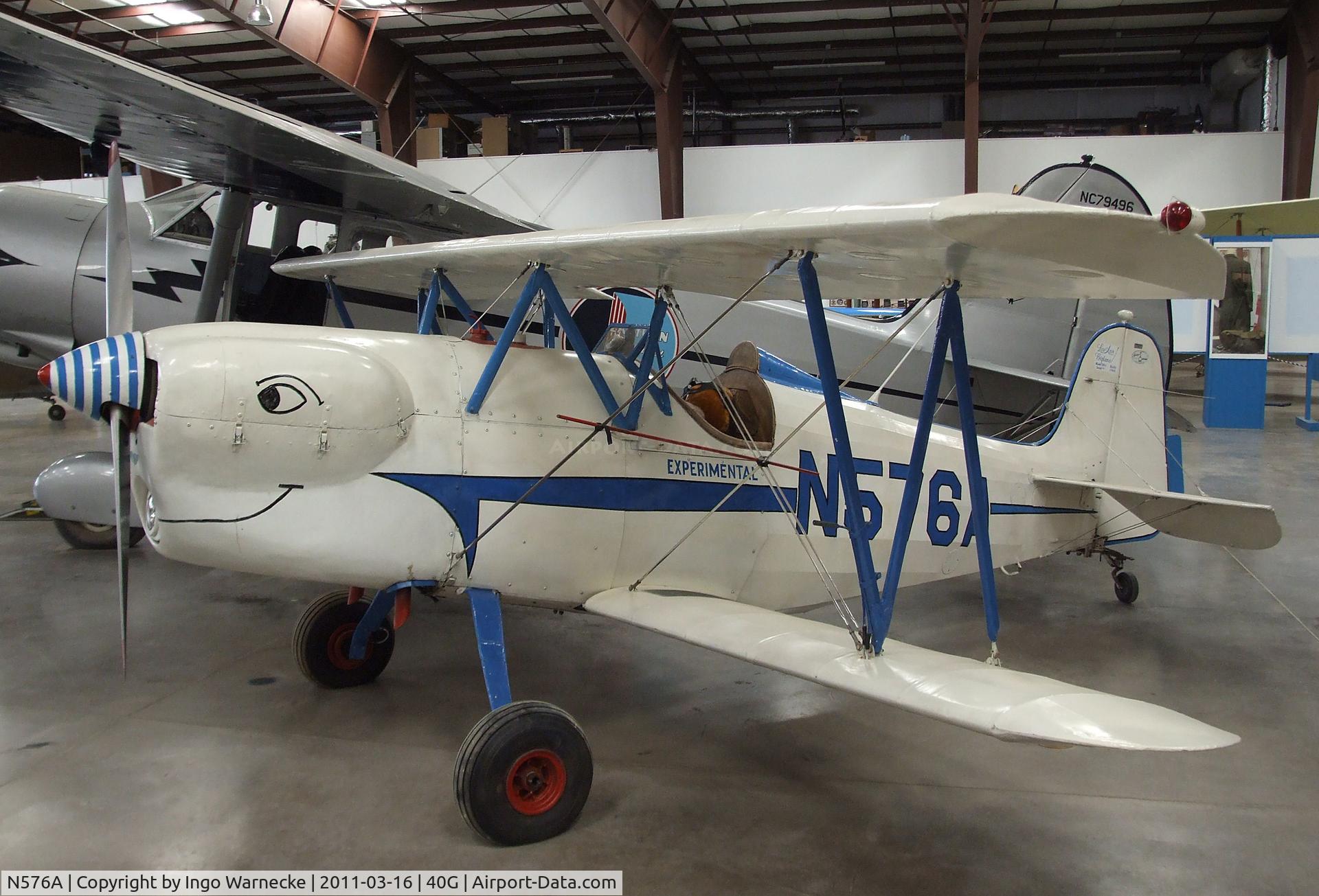 N576A, 1964 Bretthauer Lewann Biplane DD-1 C/N 1, Bretthauer Lewann DD-1 at the Planes of Fame Air Museum, Valle AZ