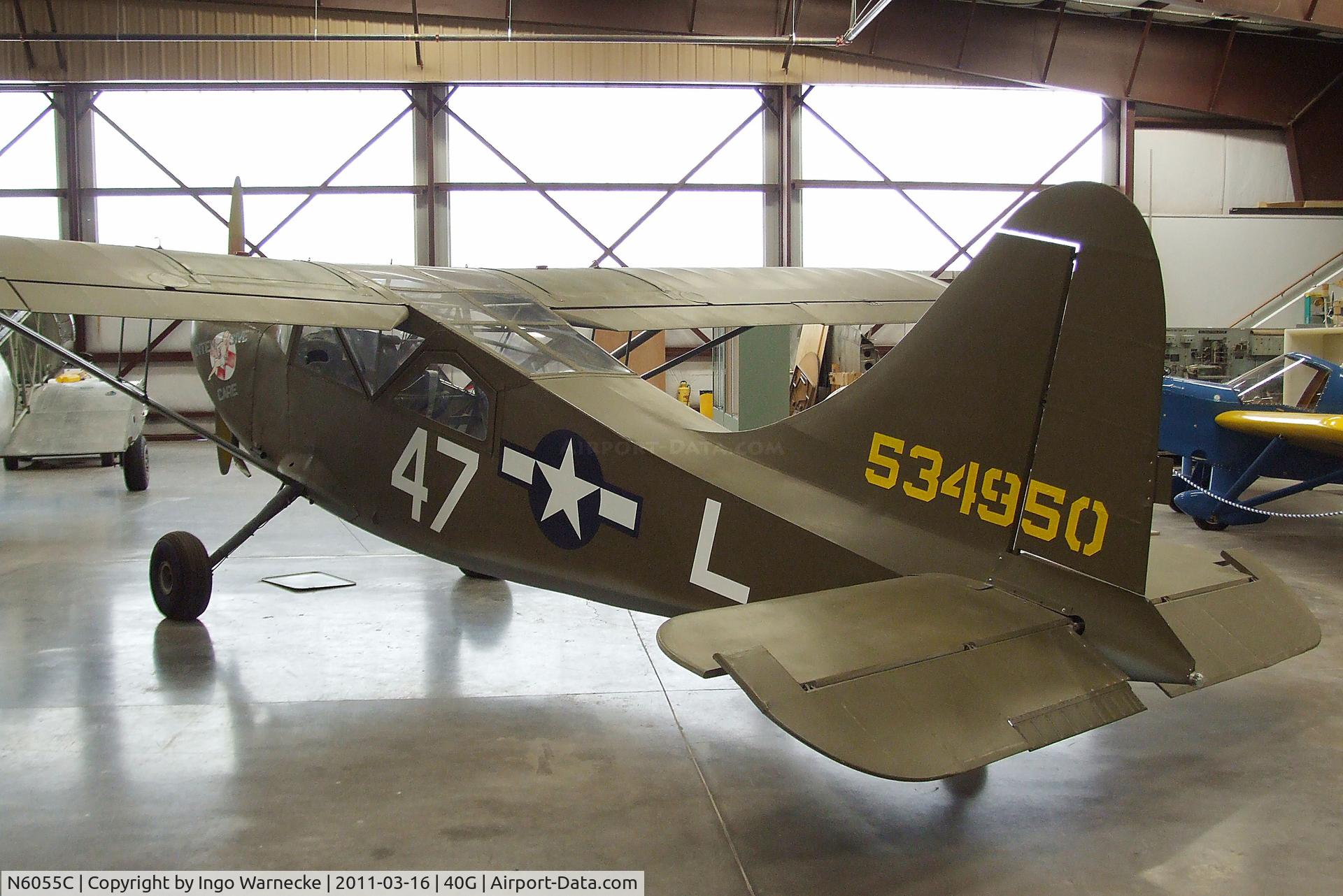 N6055C, 1945 Stinson U-19B (L-5G) C/N Not found 45-34950/N6055C, Stinson L-5G Sentinel at the Planes of Fame Air Museum, Valle AZ