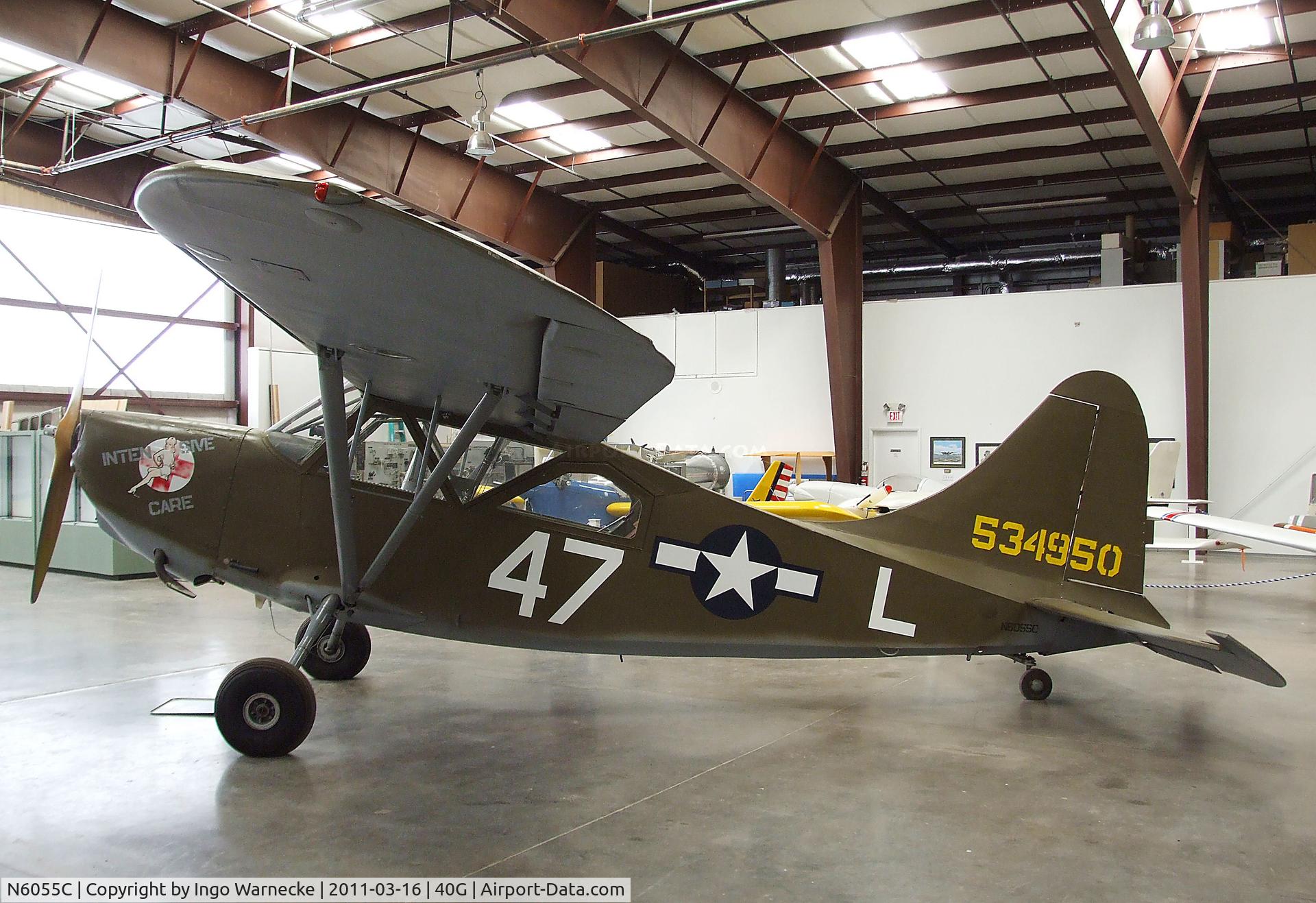 N6055C, 1945 Stinson U-19B (L-5G) C/N Not found 45-34950/N6055C, Stinson L-5G Sentinel at the Planes of Fame Air Museum, Valle AZ