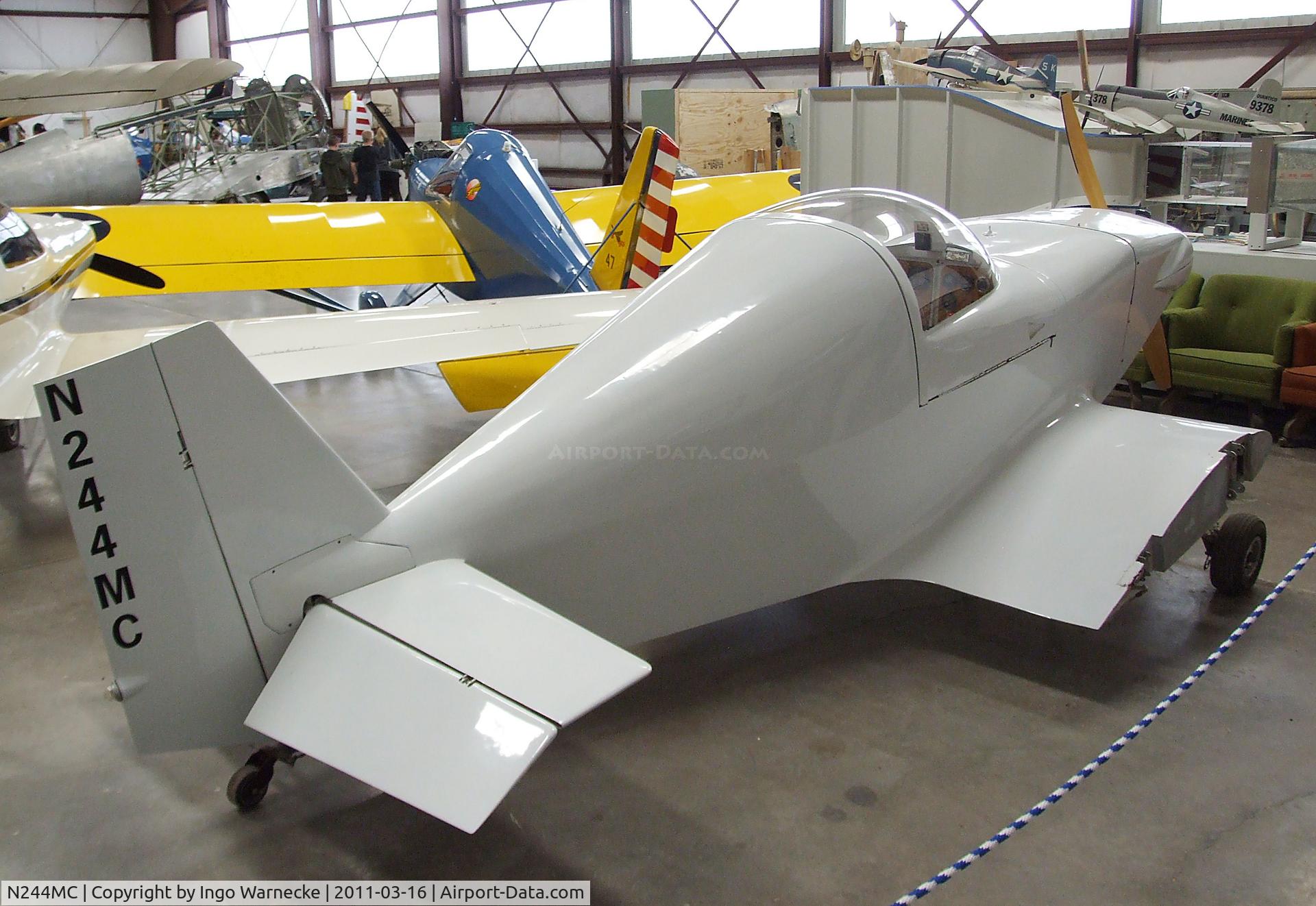 N244MC, 1986 Rand Robinson KR-2 C/N MC-1, Rand Robinson (M.E. Corradi) KR-2 (minus wings) at the Planes of Fame Air Museum, Valle AZ