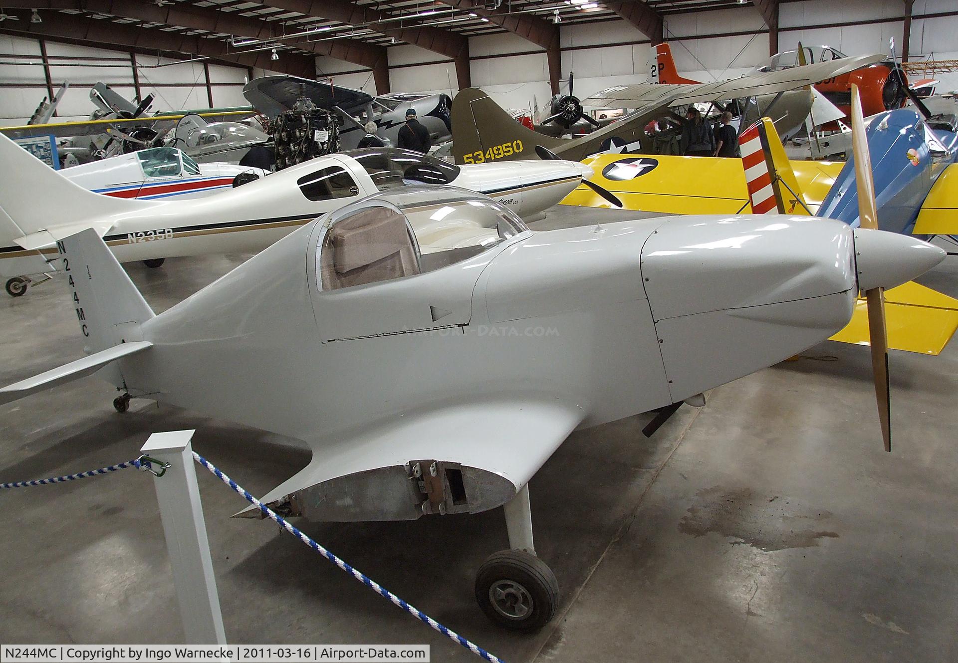 N244MC, 1986 Rand Robinson KR-2 C/N MC-1, Rand Robinson (M.E. Corradi) KR-2 (minus wings) at the Planes of Fame Air Museum, Valle AZ