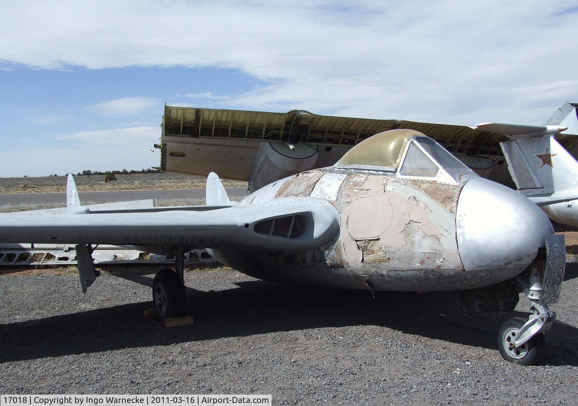 17018, De Havilland DH-100 Vampire F.3 C/N EEP42310, De Havilland D.H.100 Vampire F3 at the Planes of Fame Air Museum, Valle AZ