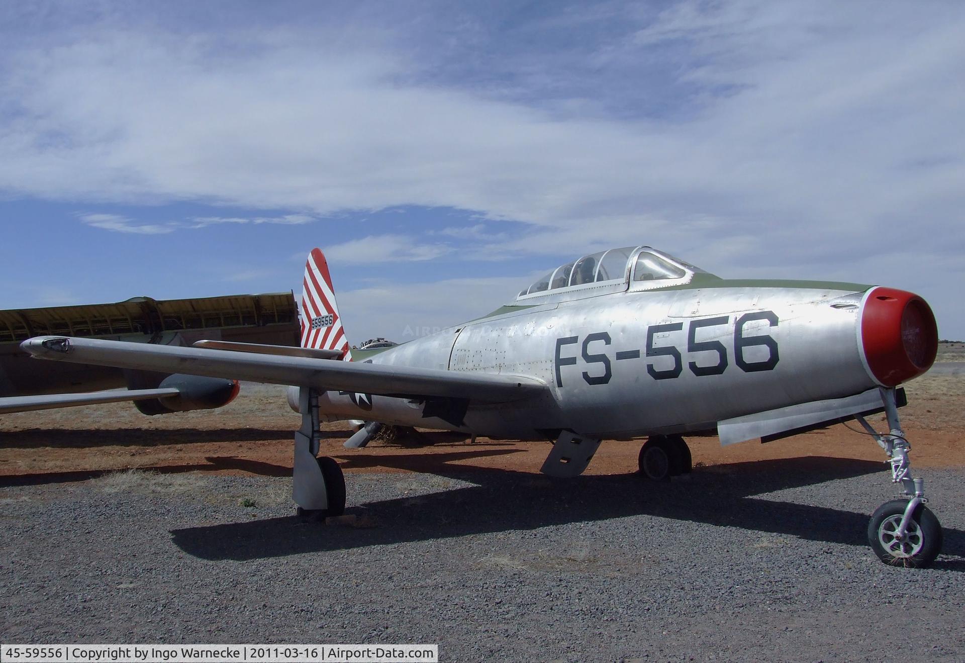 45-59556, Republic F-84B-11-RE Thunderjet C/N Not found 45-59556, Republic F-84B Thunderjet at the Planes of Fame Air Museum, Valle AZ