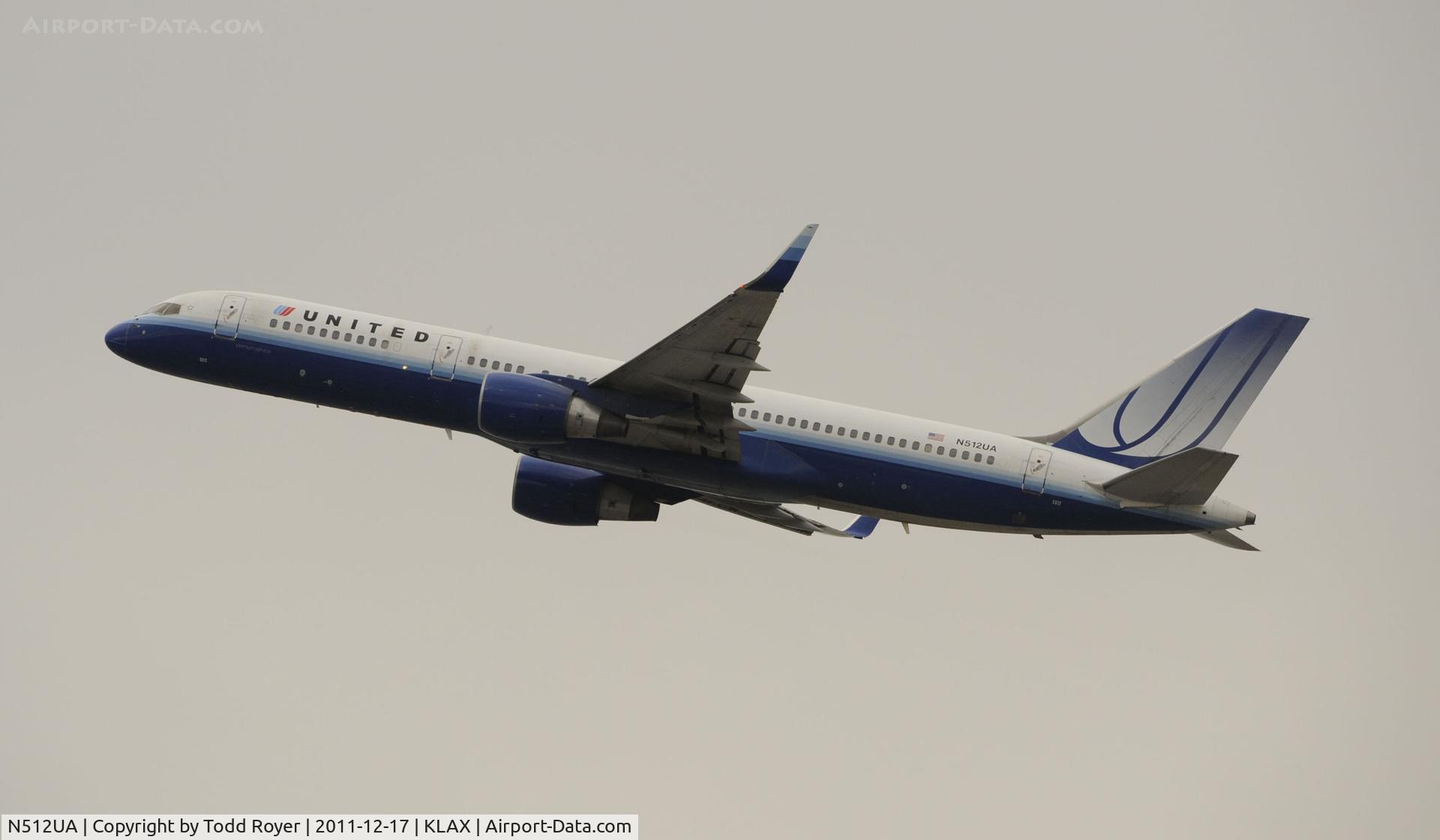 N512UA, 1990 Boeing 757-222 C/N 24809, Departing LAX