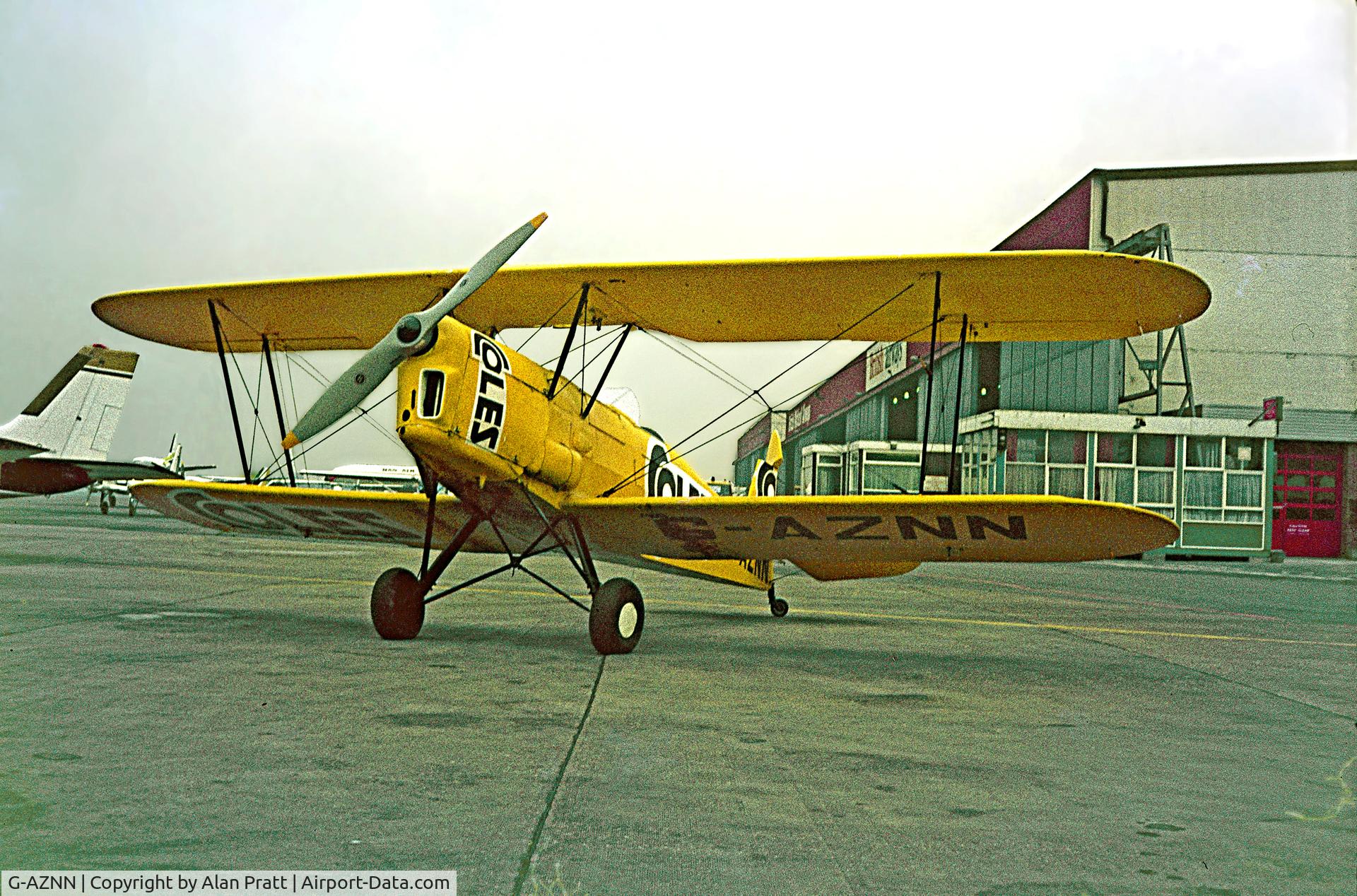 G-AZNN, 1947 Stampe-Vertongen SV-4C C/N 500, On the main apron in he mid 1970`s. Apologies for quality of pictures due to deterioration of original slides.