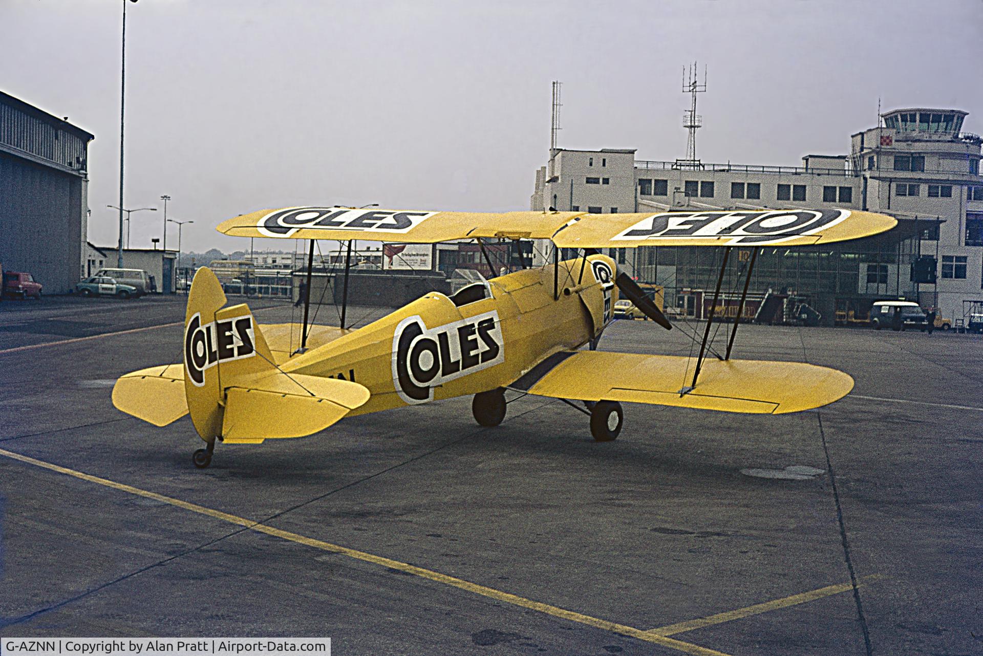 G-AZNN, 1947 Stampe-Vertongen SV-4C C/N 500, On the main apron in he mid 1970`s. Apologies for quality of pictures due to deterioration of original slides.