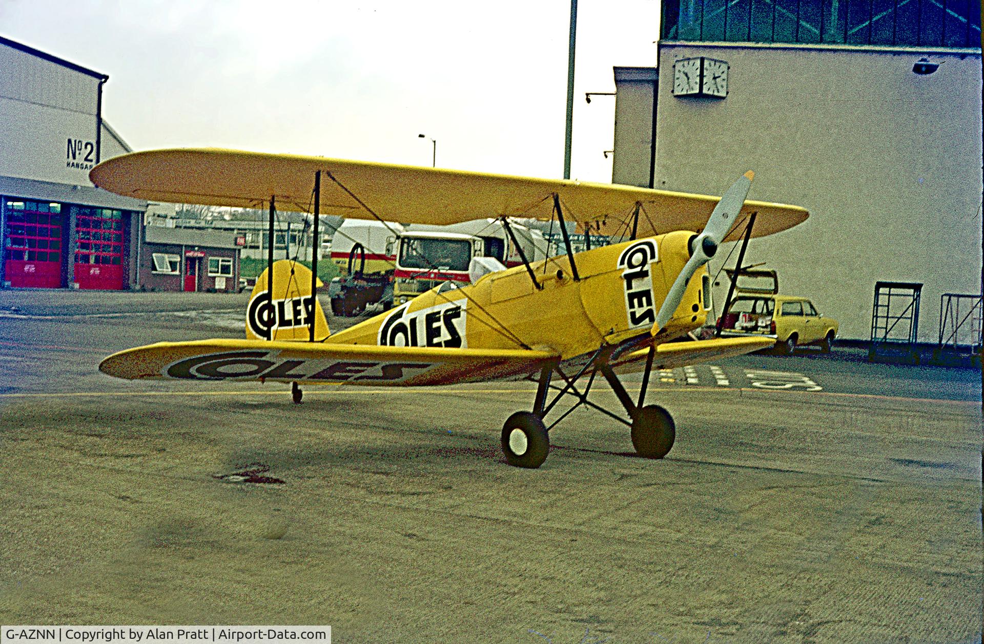 G-AZNN, 1947 Stampe-Vertongen SV-4C C/N 500, On the main apron in he mid 1970`s. Apologies for quality of pictures due to deterioration of original slides.