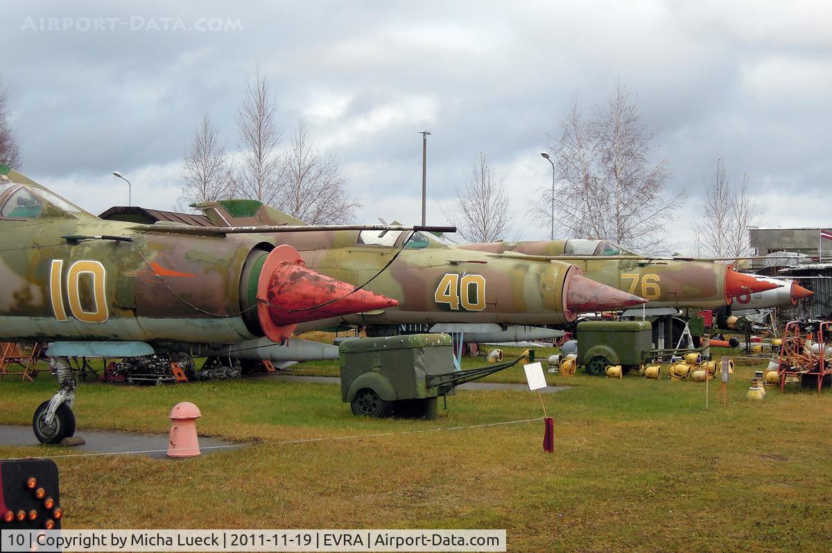 10, Mikoyan-Gurevich MiG-21SMT C/N 50023100/2120, At Aviomuzejs, Riga