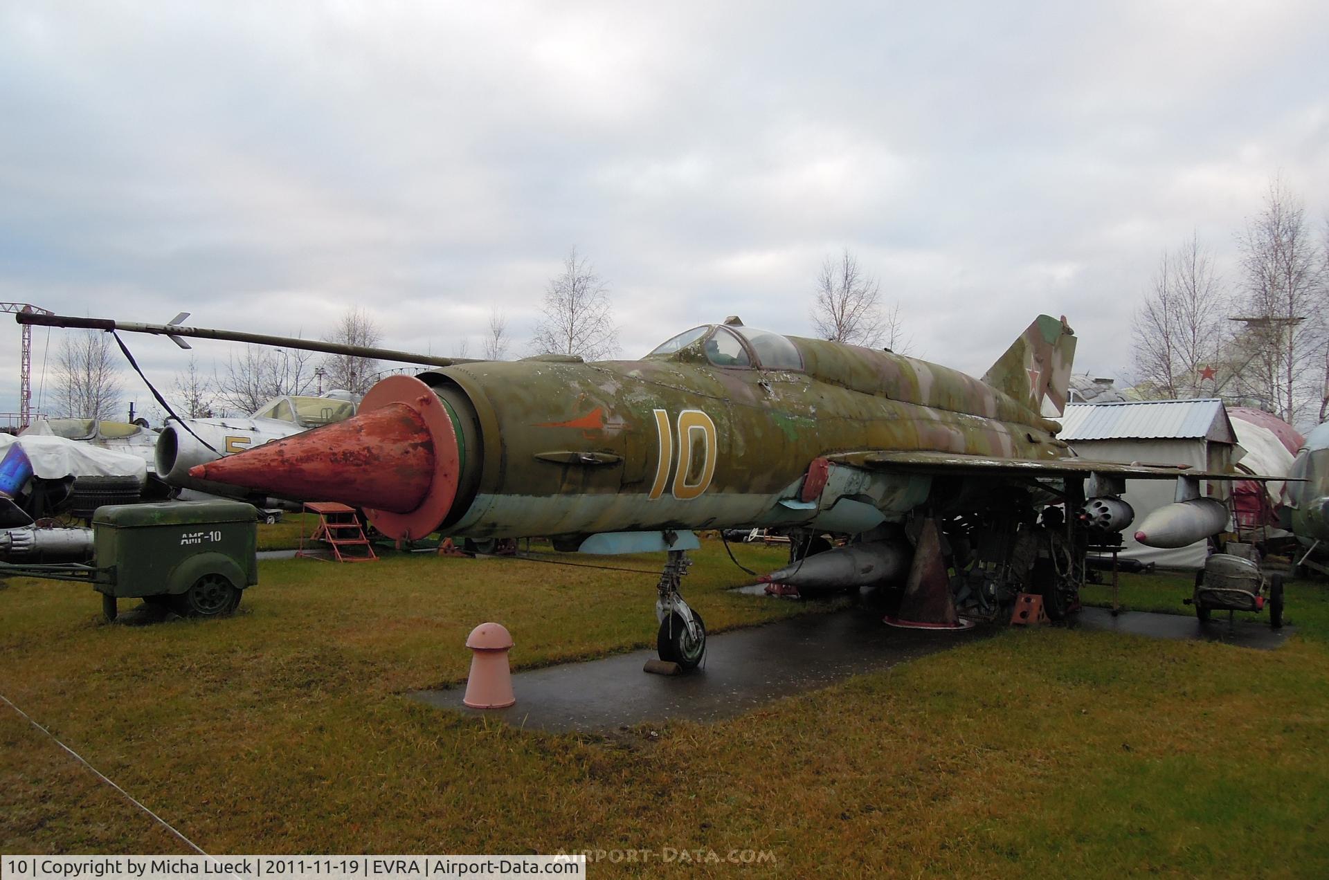 10, Mikoyan-Gurevich MiG-21SMT C/N 50023100/2120, At Aviomuzejs, Riga