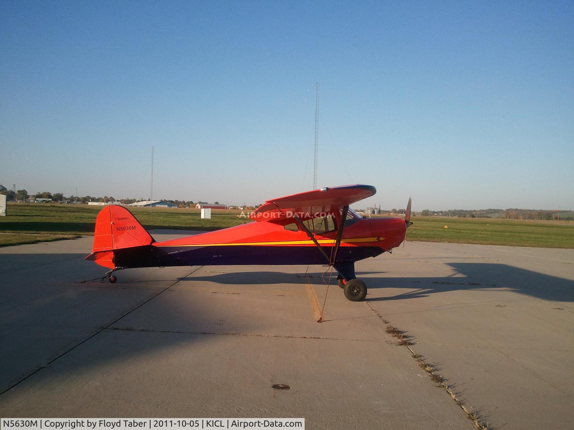 N5630M, 1948 Taylorcraft BCS12-D C/N 12031, Came to Clarinda from I75 Hello Mark