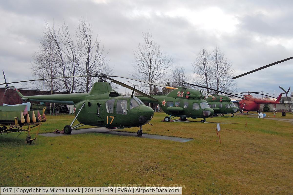 017, Mil Mi-1MU C/N Not found 017, Line-up at Aviomuzejs, Riga