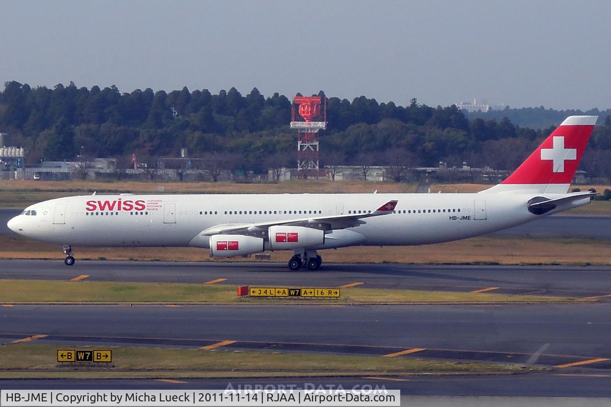HB-JME, 2003 Airbus A340-313X C/N 559, At Narita