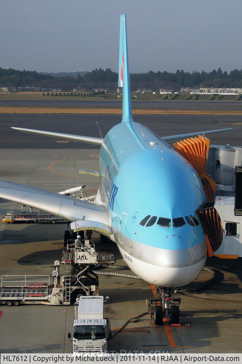 HL7612, 2011 Airbus A380-861 C/N 039, At Narita