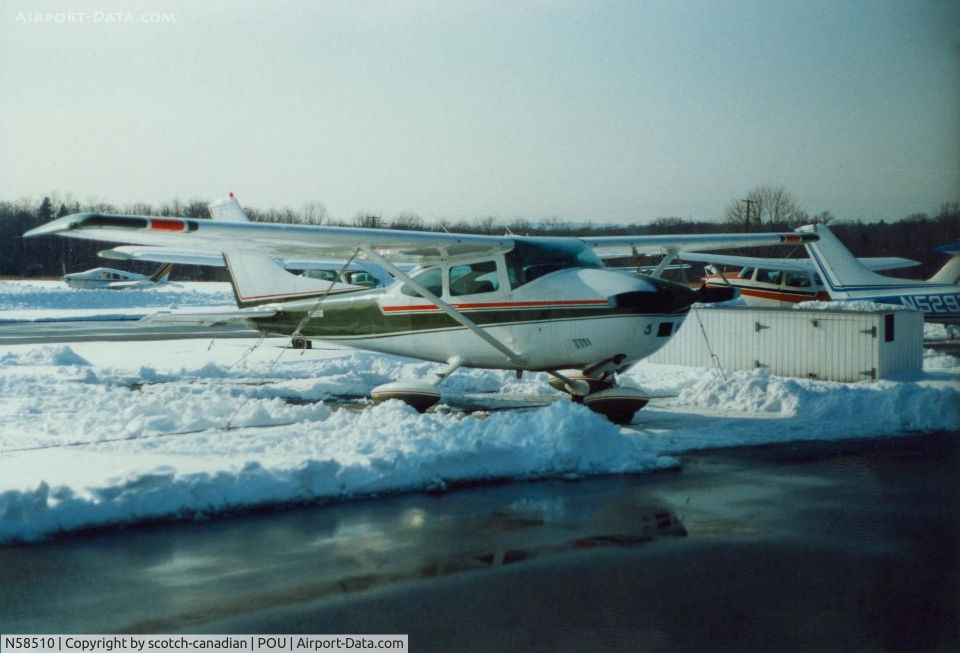 N58510, 1973 Cessna 182P Skylane C/N 18262112, 1973 Cessna 182P N58510 at Dutchess County Airport, Poughkeepsie, NY - circa 1980's