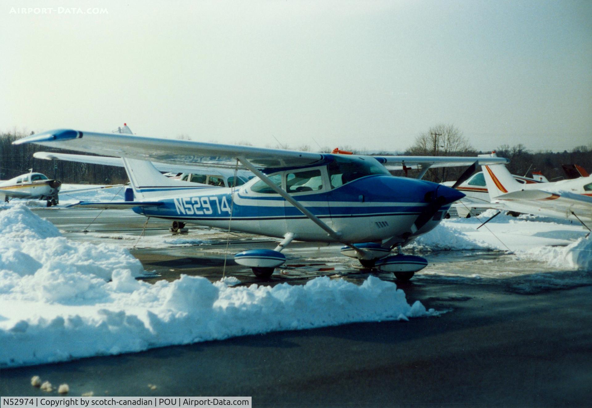 N52974, 1974 Cessna 182P Skylane C/N 18262981, 1974 Cessna 182P N52974 at Dutchess County Airport, Poughkeepsie, NY - circa 1980's 