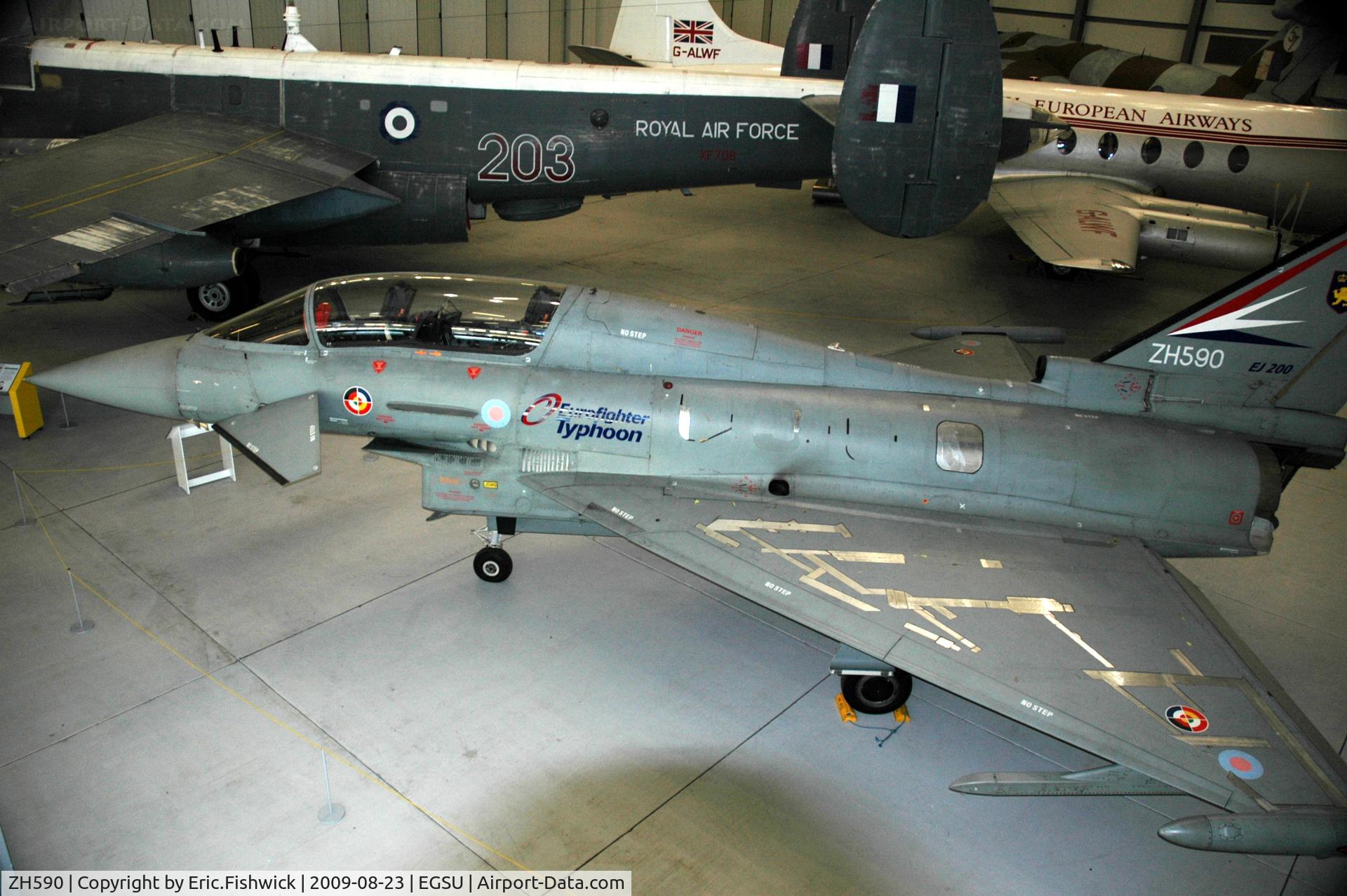 ZH590, 1997 Eurofighter EF-2000 Typhoon T1 C/N DA4, ZH590 Eurofighter Typhoon DA4 at The Imperial War Museum, Duxford