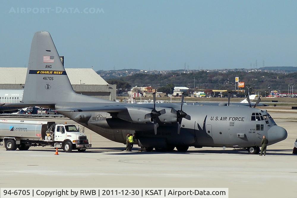 94-6705, 1994 Lockheed C-130H Hercules C/N 382-5397, Parked at west cargo area