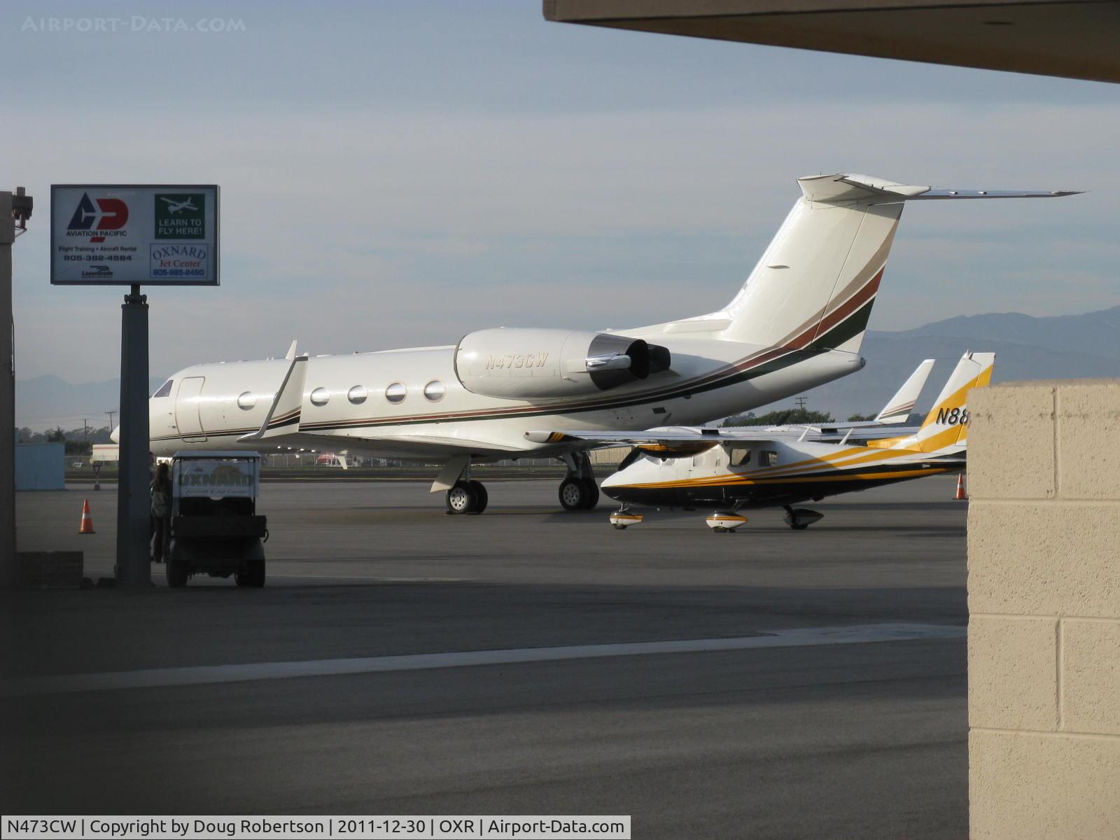 N473CW, 1992 Gulfstream Aerospace Gulfstream IV C/N 1194, 1992 Gulfstream Aerospace G.IV, two Rolls Royce TAY 611-8 turbofans 13,850 lb st each. Normal cruise 460 kts. 529 stat. mph. Initial ROC 4,000 ft/min.