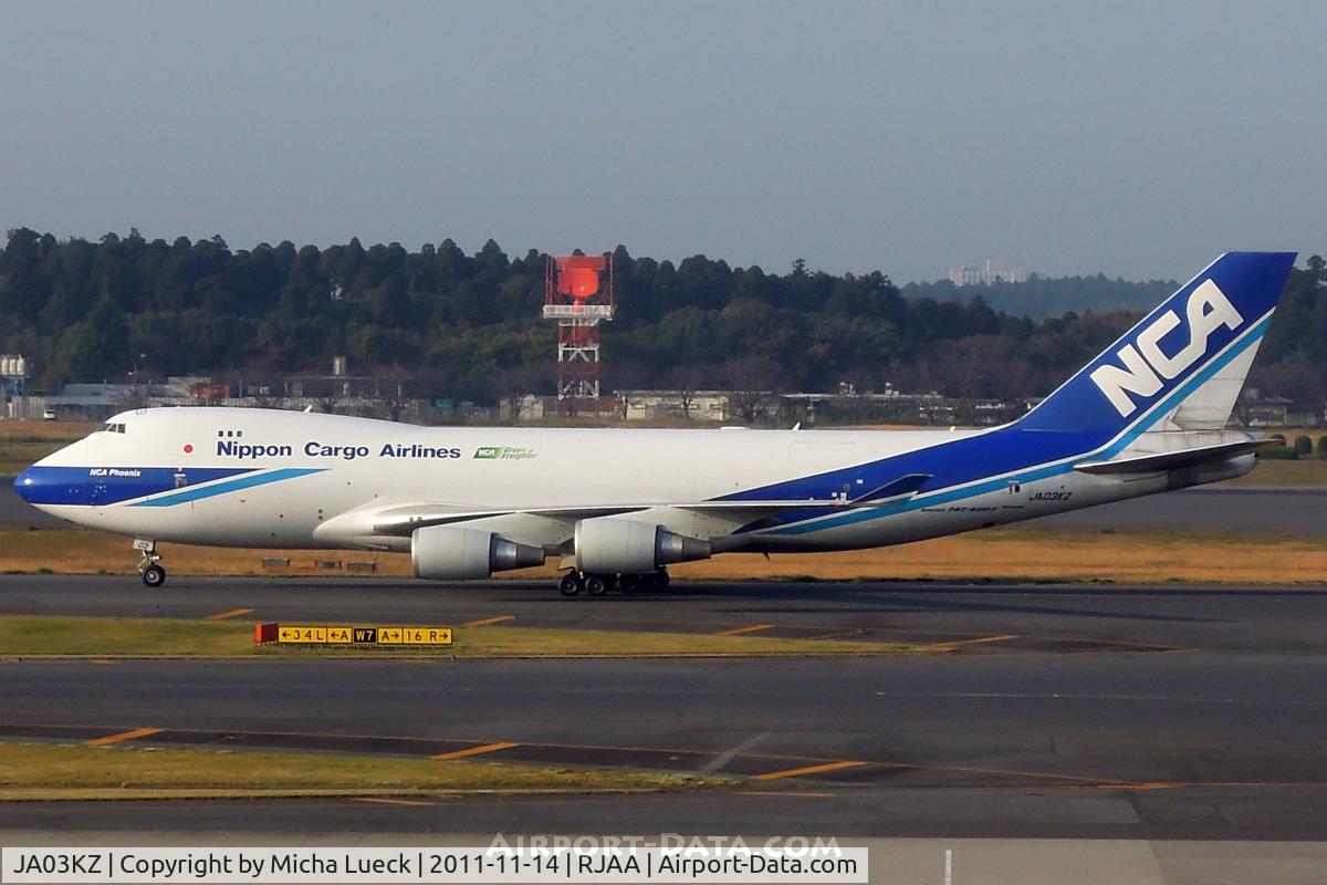 JA03KZ, 2006 Boeing 747-4KZF (SCD) C/N 34018, At Narita