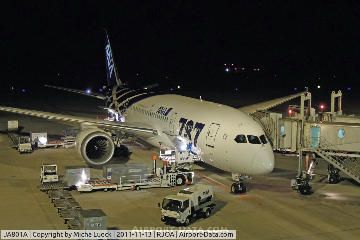 JA801A, 2011 Boeing 787-8 Dreamliner C/N 34488, At Hiroshima