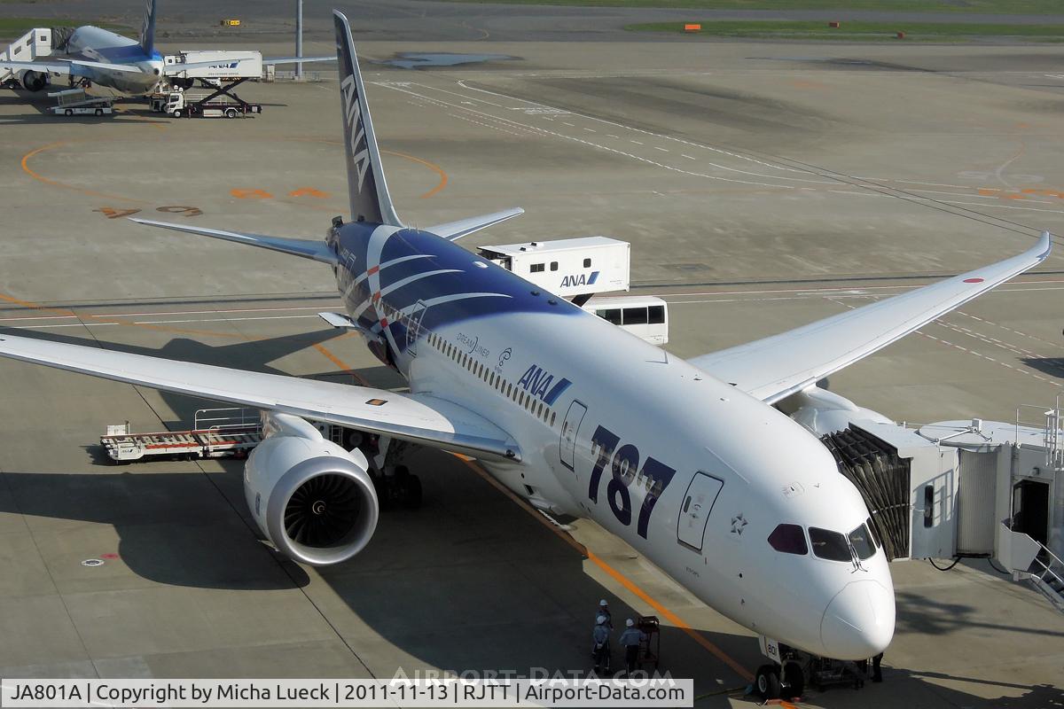 JA801A, 2011 Boeing 787-8 Dreamliner C/N 34488, At Haneda