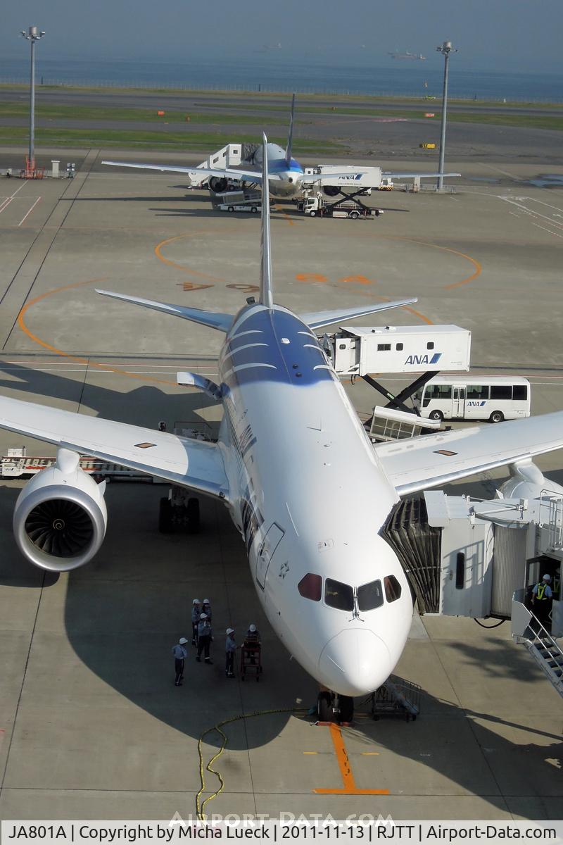 JA801A, 2011 Boeing 787-8 Dreamliner C/N 34488, At Haneda