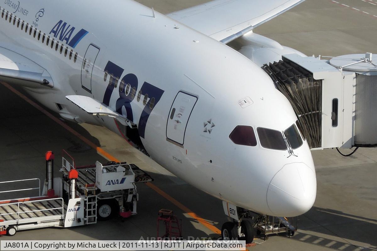 JA801A, 2011 Boeing 787-8 Dreamliner C/N 34488, At Haneda