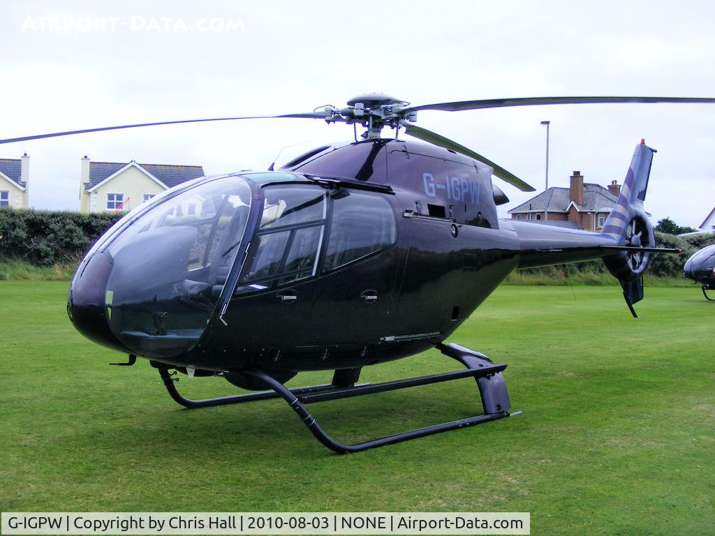 G-IGPW, 1999 Eurocopter EC-120B Colibri C/N 1027, at the Royal Portrush Golf Club, Antrim, Northern Ireland