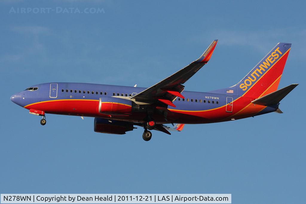 N278WN, 2007 Boeing 737-7H4 C/N 36441, Southwest Airlines N278WN on short final to RWY 25L.