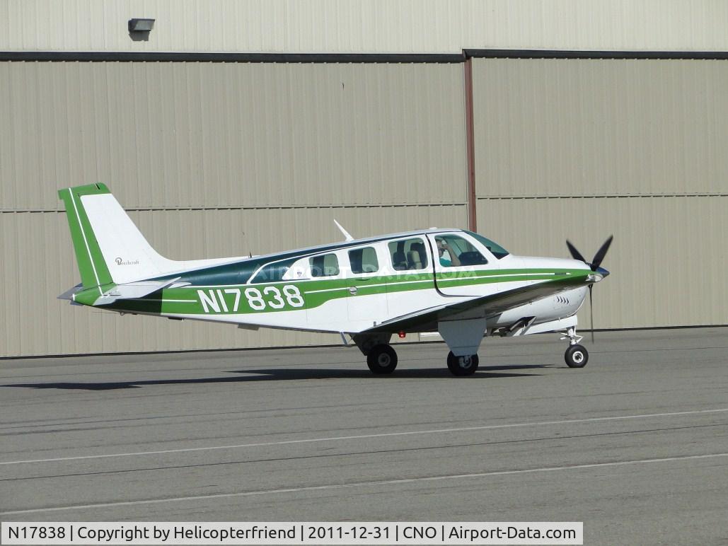N17838, 1977 Beech A36 Bonanza 36 C/N E-1046, Taxiing towards the runways