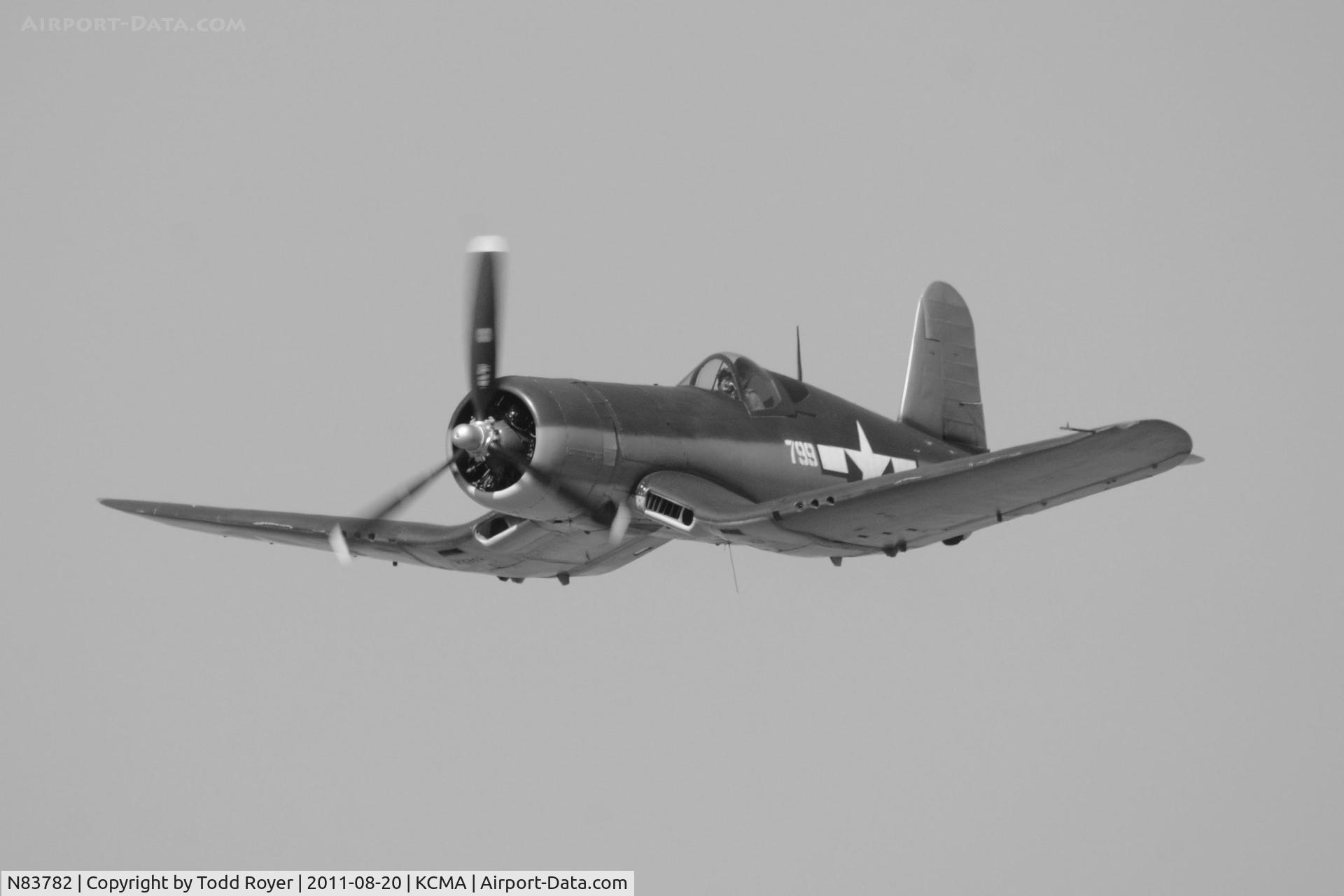 N83782, 1942 Vought F4U-1 Corsair C/N 3884 (Bu 17799), Camarillo Airshow 2011