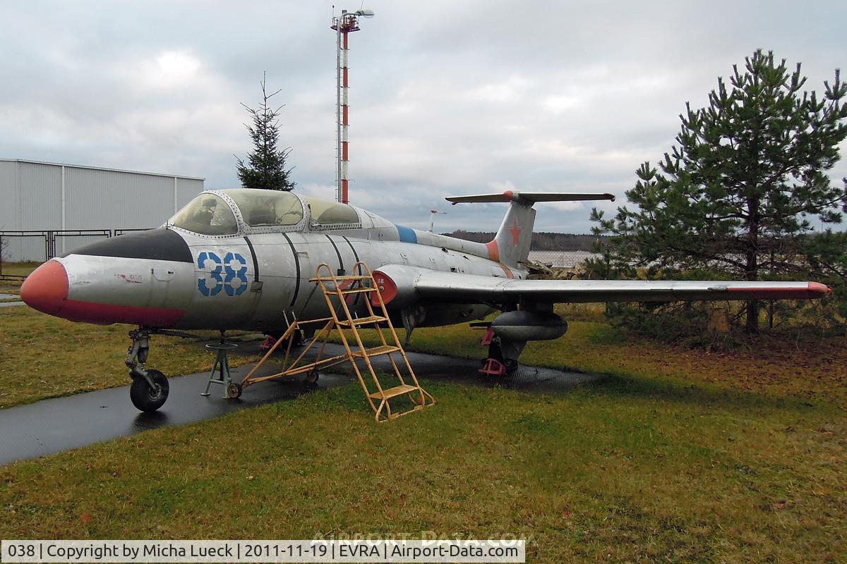 038, Aero L-29 Delfin C/N Not found 038, At the Aviomuzejs, Riga