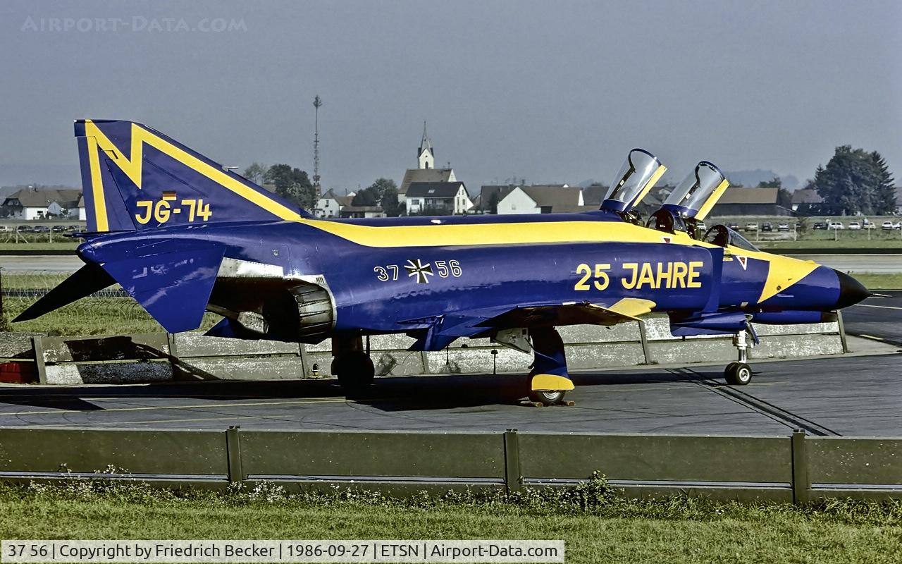 37 56, 1972 McDonnell Douglas F-4F Phantom II C/N 4486, 25th anniversary of JG74 at Fliegerhorst Neuburg
