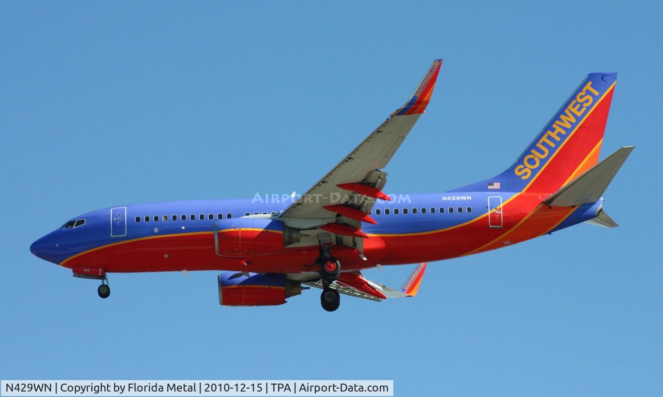 N429WN, 2002 Boeing 737-7H4 C/N 33658, Southwest 737