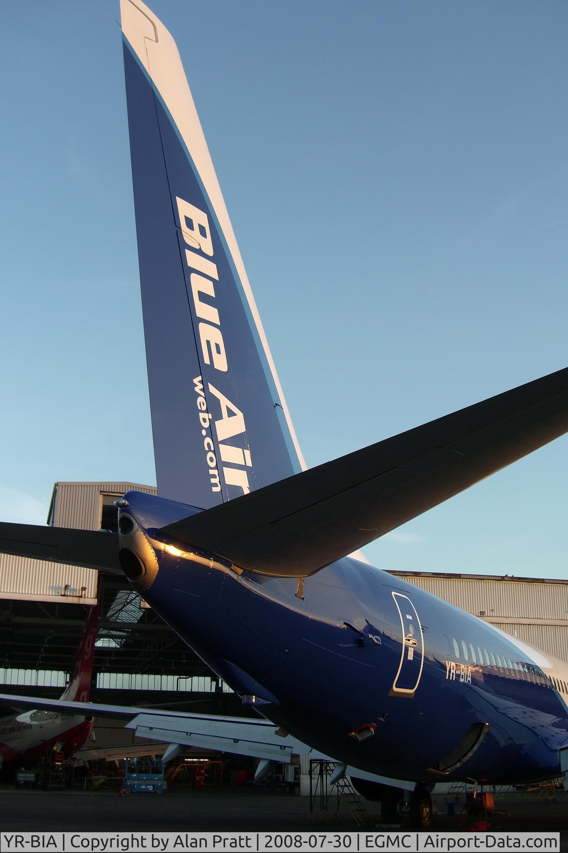 YR-BIA, 2000 Boeing 737-8AS C/N 29925, Outside Lasham Engineering Hangar