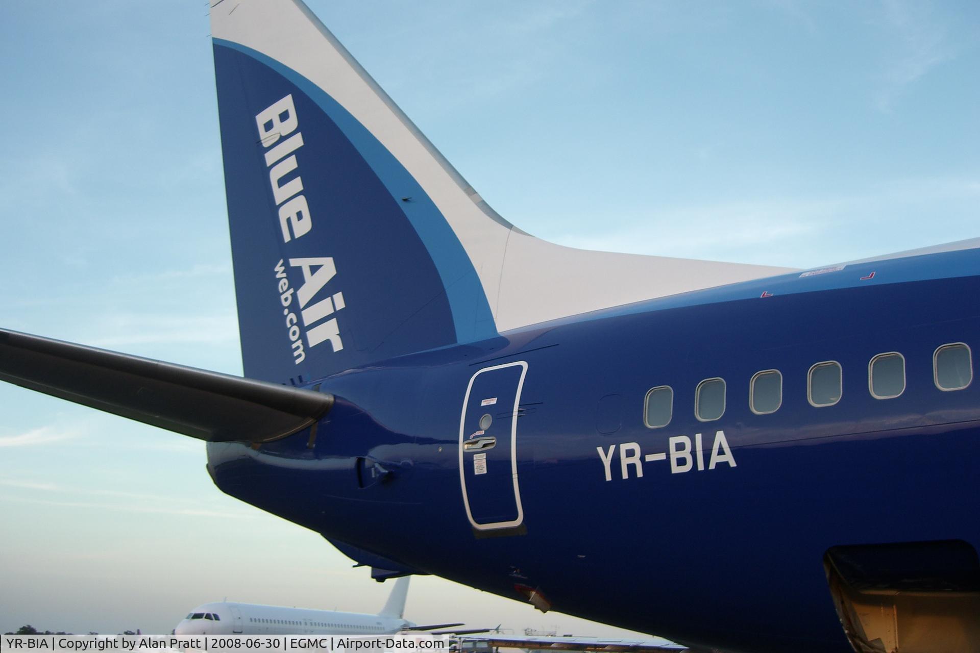 YR-BIA, 2000 Boeing 737-8AS C/N 29925, Outside Lasham Engineering Hangar