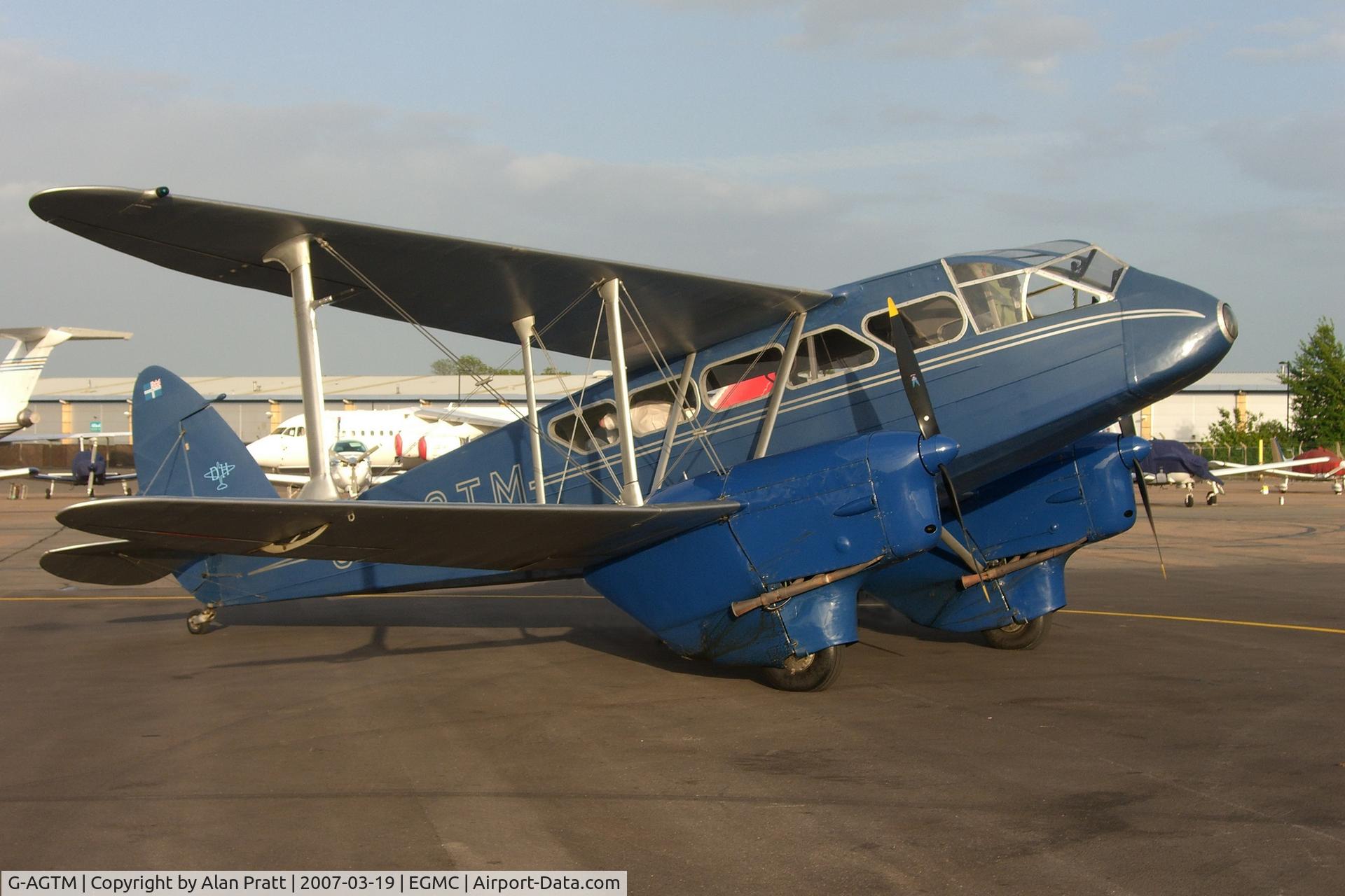 G-AGTM, 1944 De Havilland DH-89A Dominie/Dragon Rapide C/N 6746, On stand during charter flight.