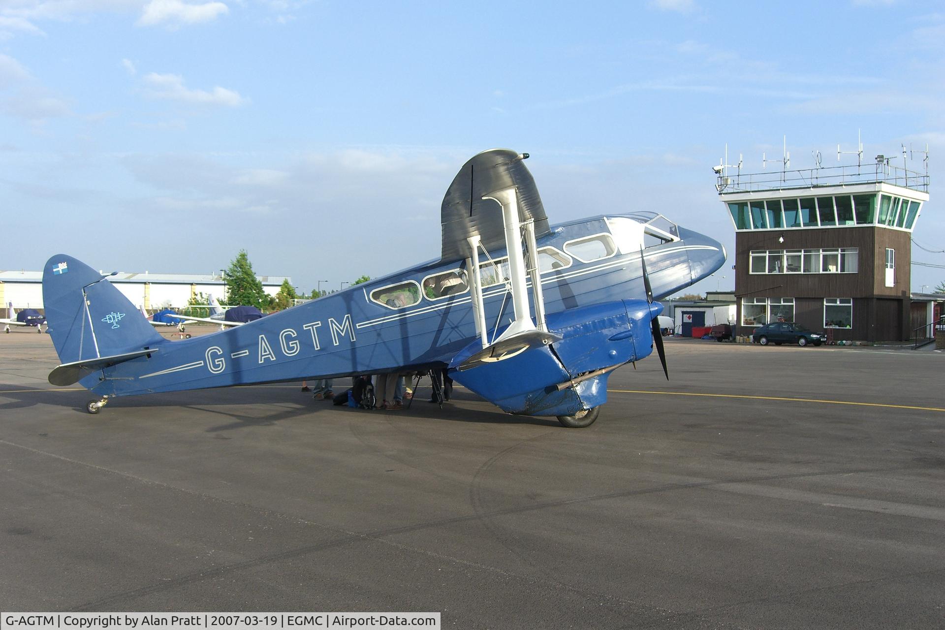 G-AGTM, 1944 De Havilland DH-89A Dominie/Dragon Rapide C/N 6746, On stand during charter flight.
