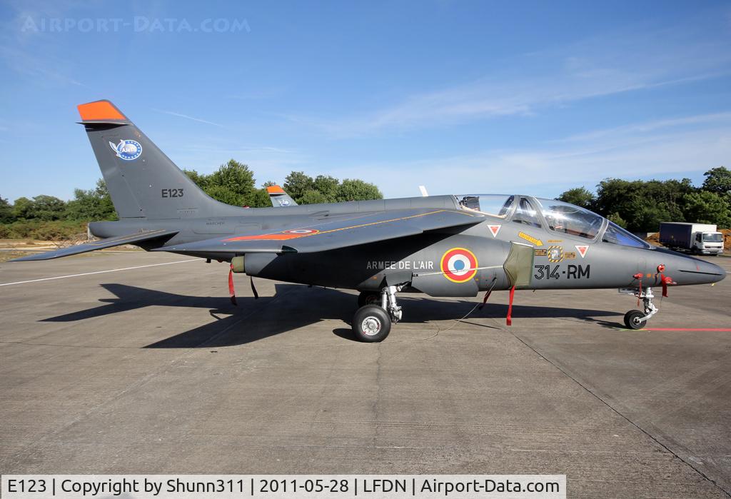 E123, Dassault-Dornier Alpha Jet E C/N E123, Used as a demo aircraft during Rochefort Open Day