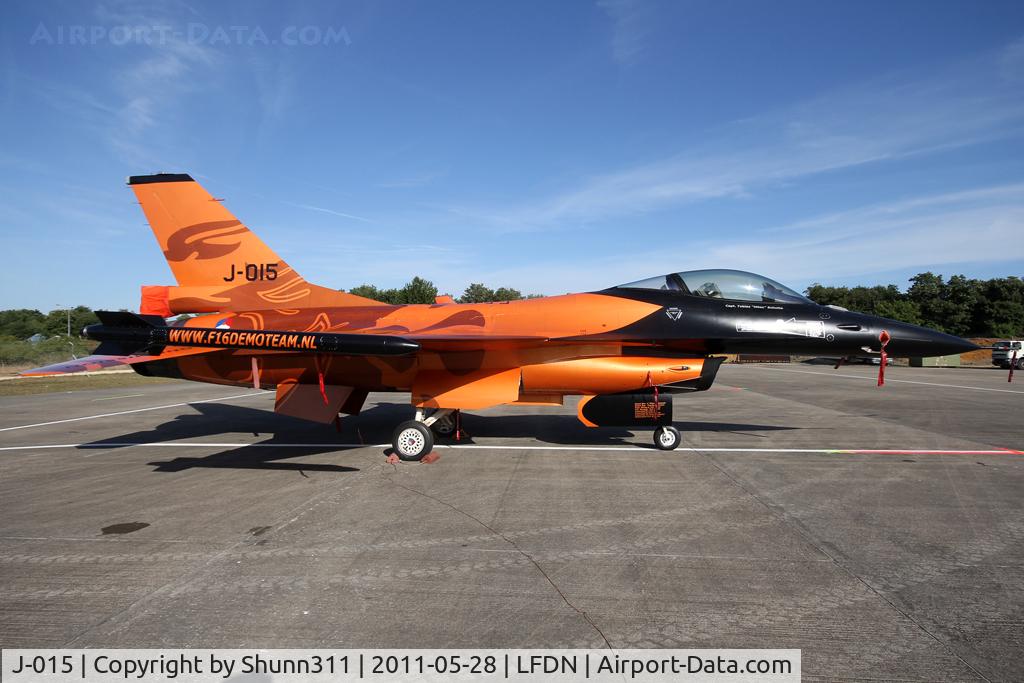 J-015, 1991 Fokker F-16A Fighting Falcon C/N 6D-171, Seen during Rochefort Open Day...
