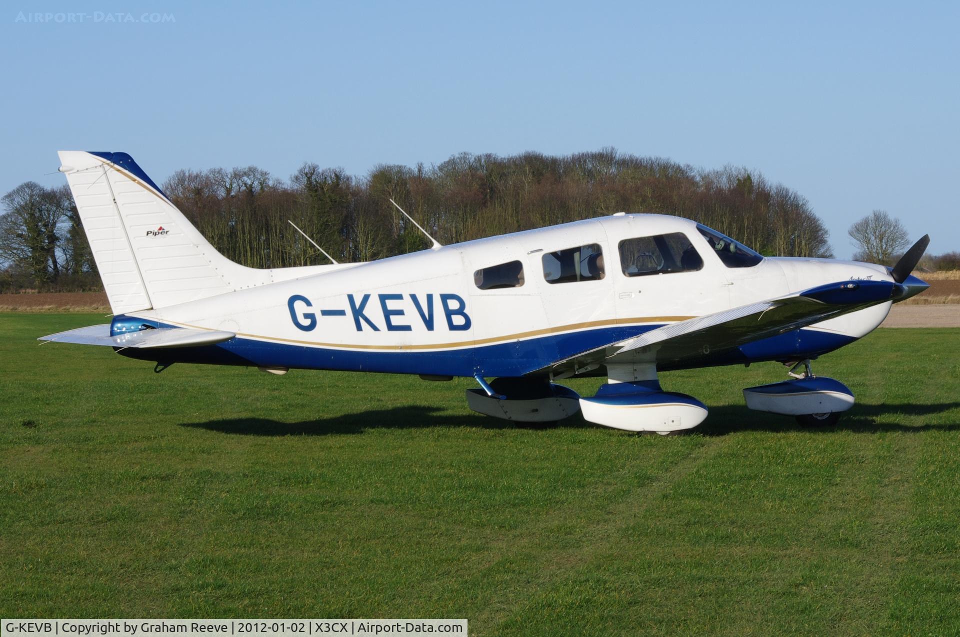 G-KEVB, 1997 Piper PA-28-181 Cherokee Archer III C/N 2843098, Parked at Northrepps.