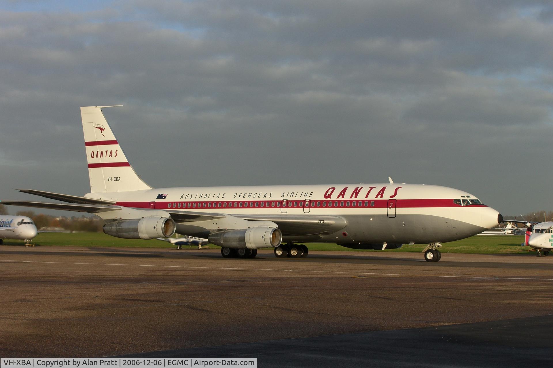 VH-XBA, 1959 Boeing 707-138B C/N 17696, taxing out for test flight prior to departure to its ultimate destination Australia.