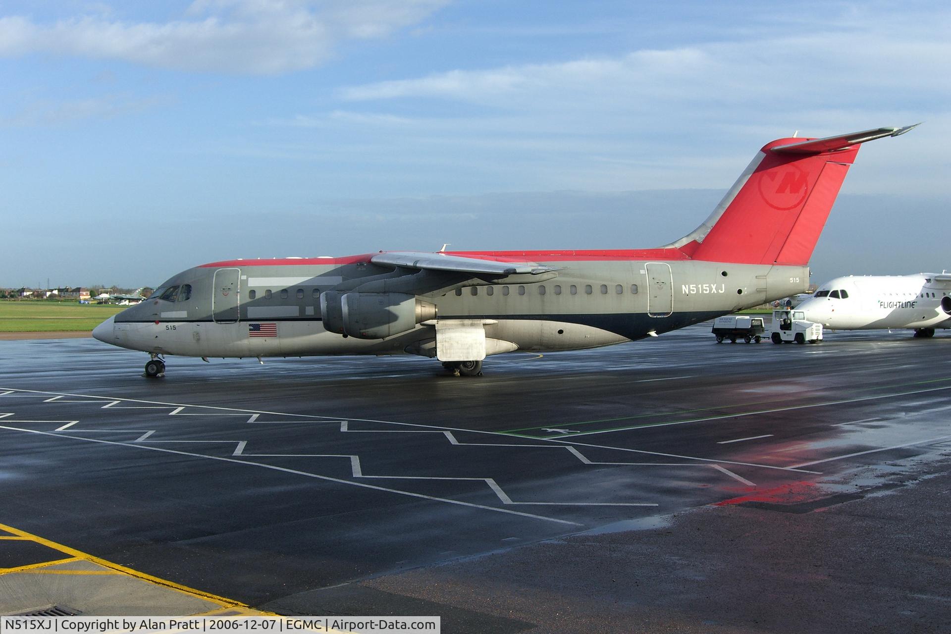 N515XJ, 1985 British Aerospace Avro 146-RJ85A C/N E2333, On main apron after arrival for storage