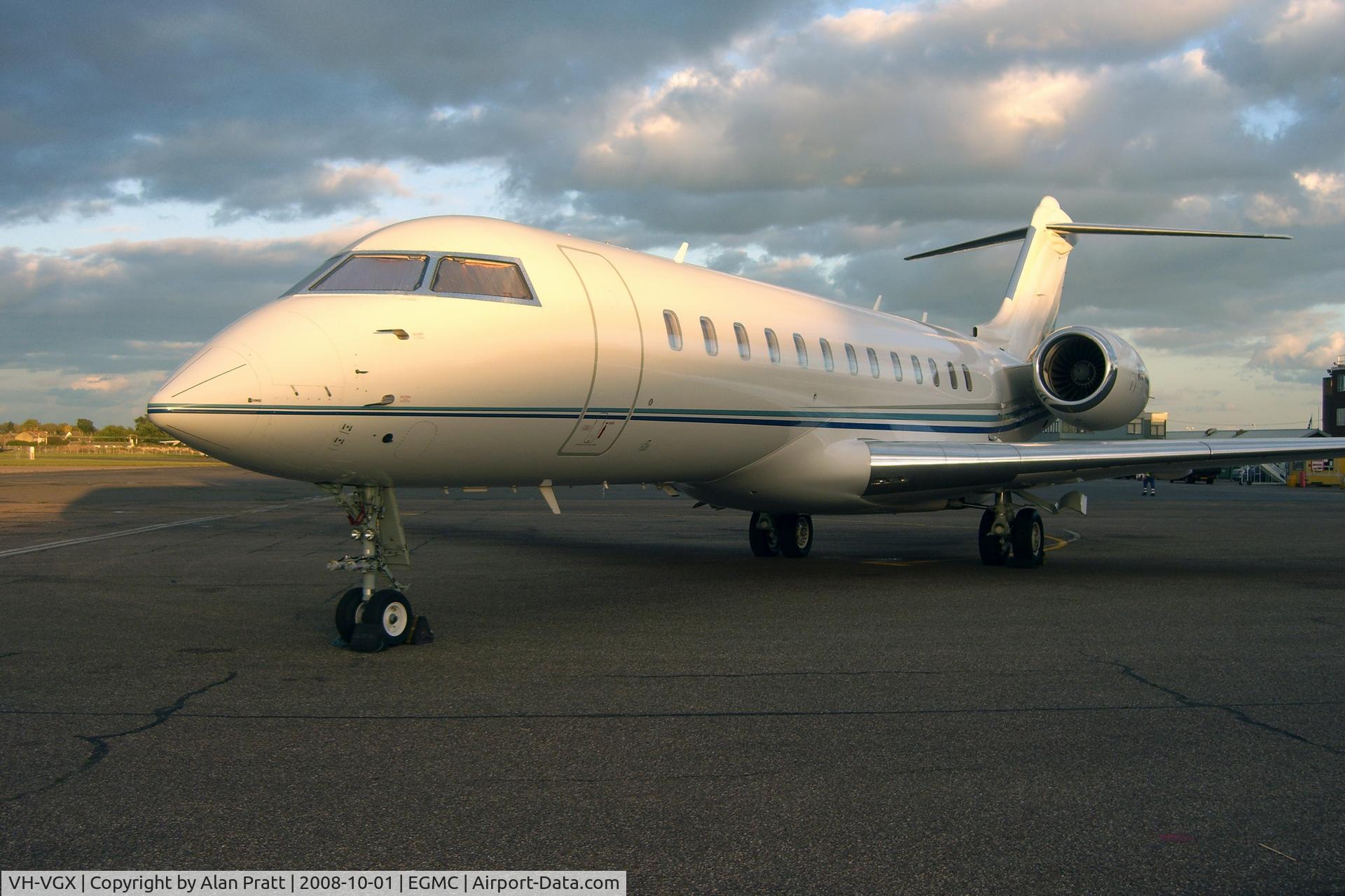 VH-VGX, 2001 Bombardier BD-700-1A10 Global Express C/N 9079, On main apron