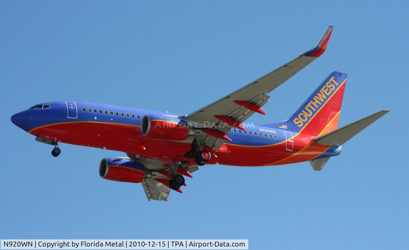 N920WN, 2008 Boeing 737-7H4 C/N 32460, Southwest 737