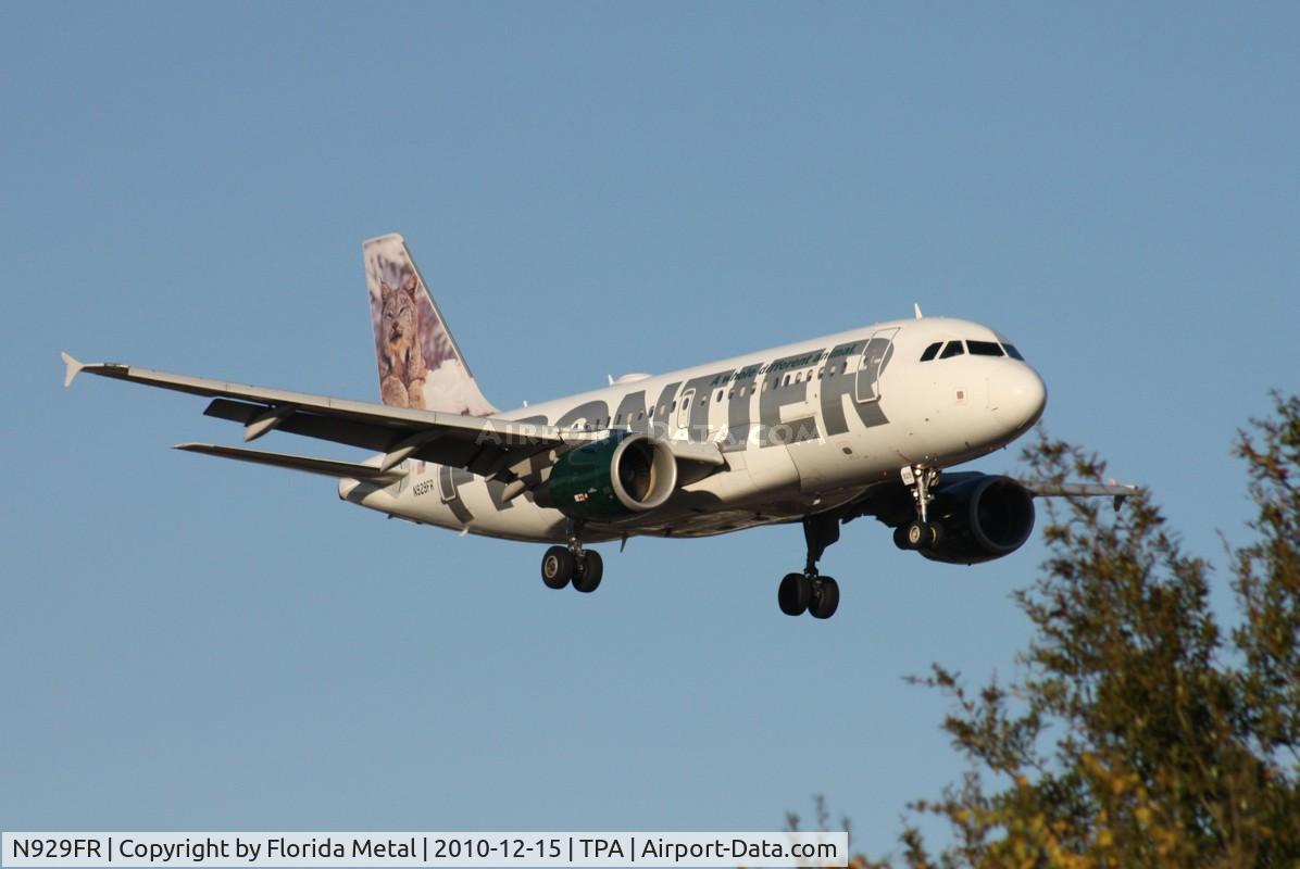 N929FR, 2004 Airbus A319-111 C/N 2240, Larry the Lynx