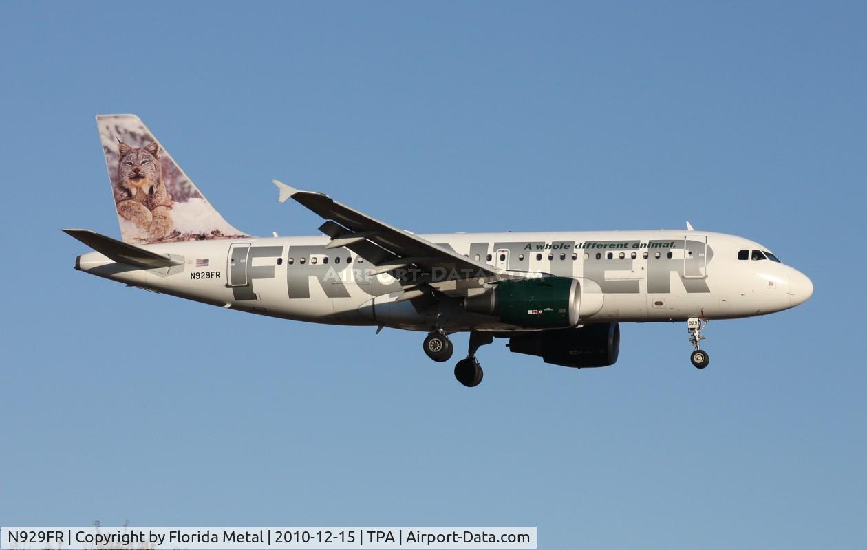 N929FR, 2004 Airbus A319-111 C/N 2240, Larry the Lynx