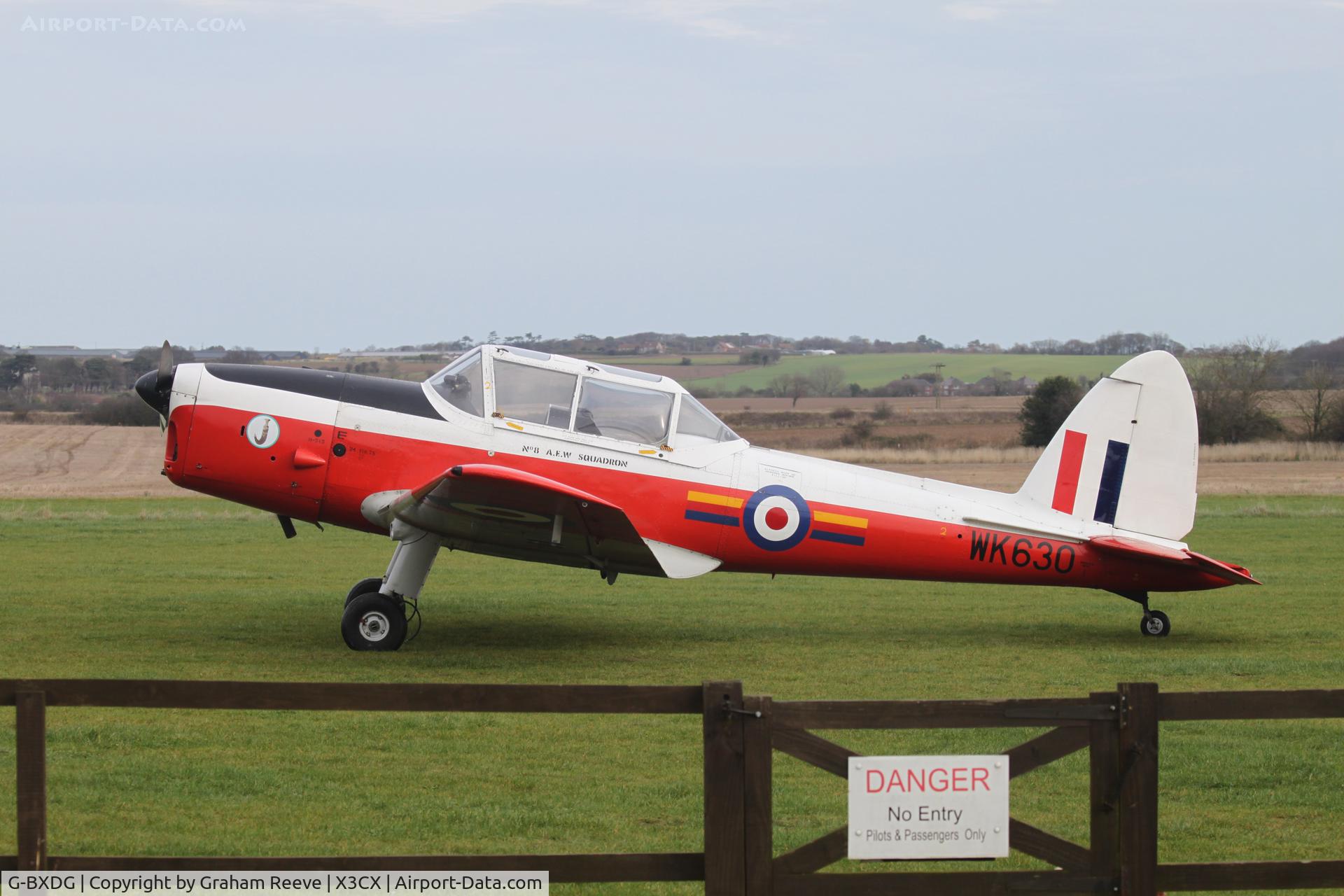 G-BXDG, 1950 De Havilland DHC-1 Chipmunk T.10 C/N C1/0644, Parked at Northrepps.
