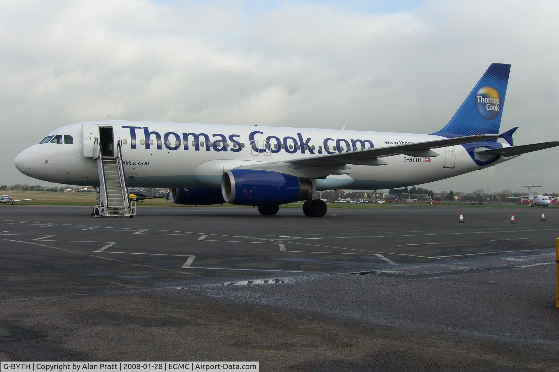 G-BYTH, 1993 Airbus A320-231 C/N 429, On the main apron fresh from respray by Air Livery